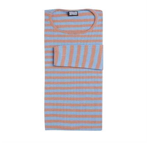 NØRGAARD PAA STRØGET 101 LS TEE ONE SIZE CAMEL/LYSEBLÅ